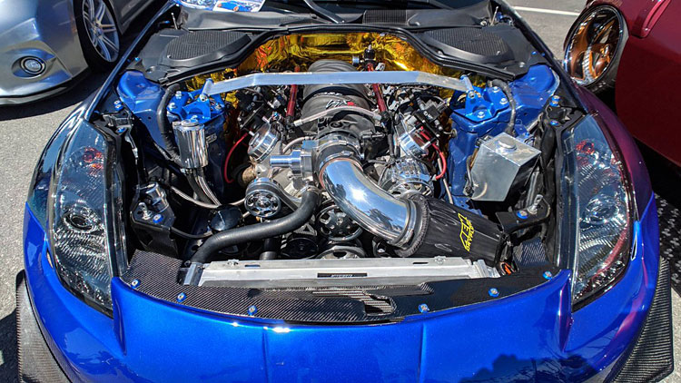 350z ls swap engine bay