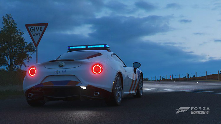 alfa romeo 4c police car drag strip busted fastest drag car in forza horizon 4