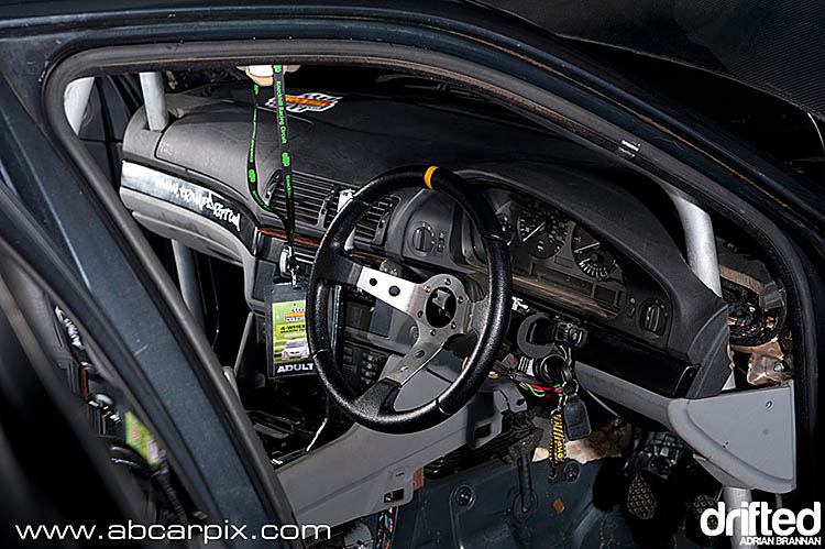 black interior racing wheel