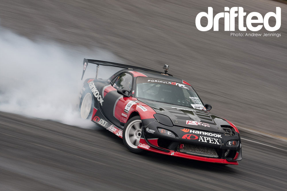 black mazda rx7 fd3s drifting