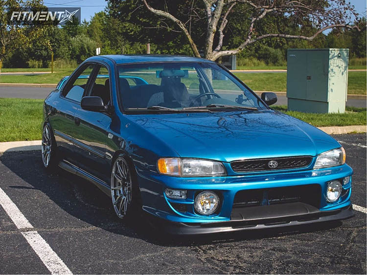 blue 1997 impreza bc racing coilovers xxr 527 anthracite