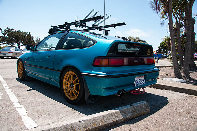 blue honda crx