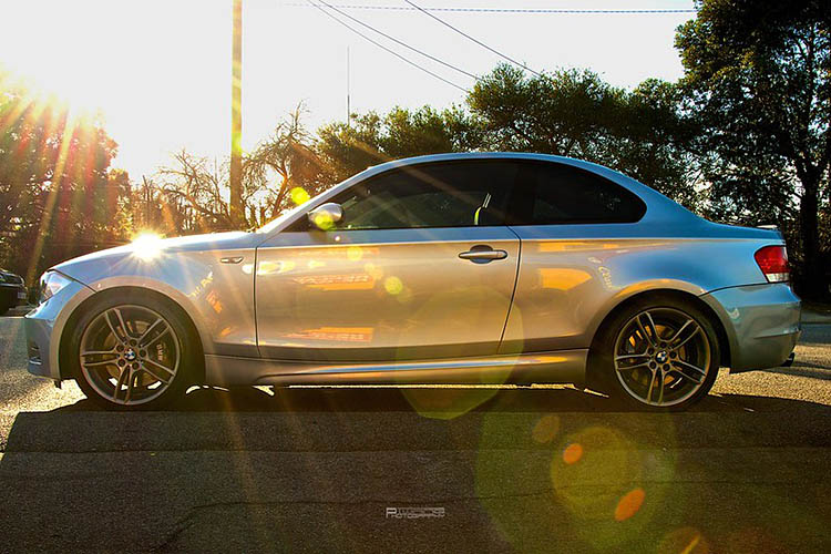 bmw 135i side shot sunset