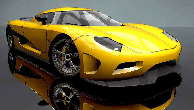 car 11 yellow koenigsegg