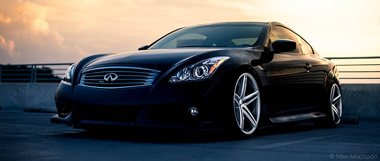 clean black sunset stance fitment infiniti