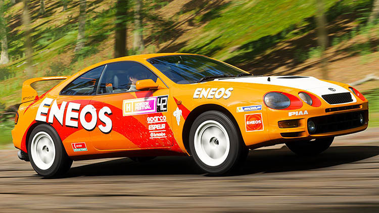 eneos livery toyota celica st205 rolling shot