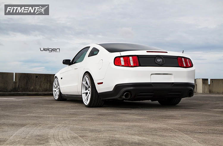 ford mustang gt dropped 1 3 velgen wheels vmb8 silver flush