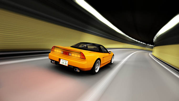 honda nsx tunnel rolling shot