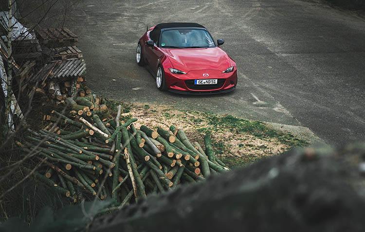 mazda miata mx5 stance nd red