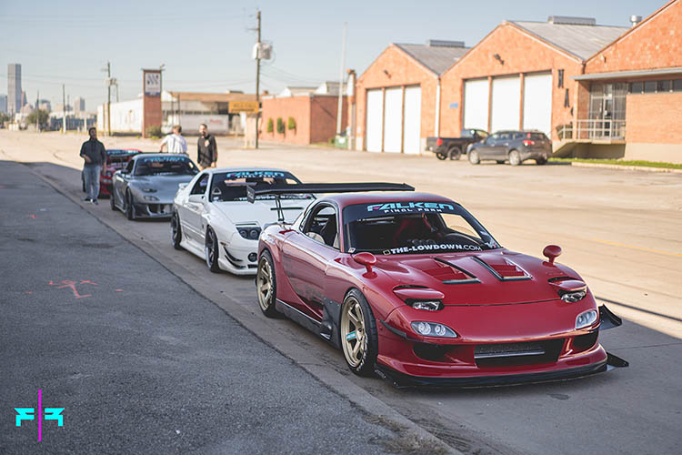 mazda rx7 lineup tuned modified