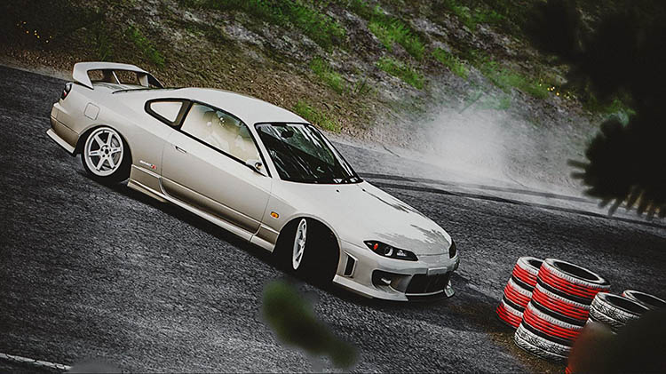 nissan silvia s15 drift big angle aero