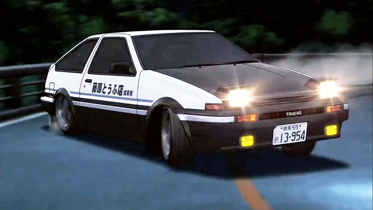 toyota ae86 corolla drifting in initial d