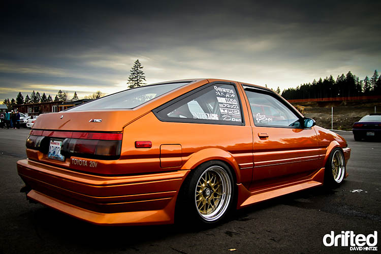 tuned ae86 twincam bronze orange