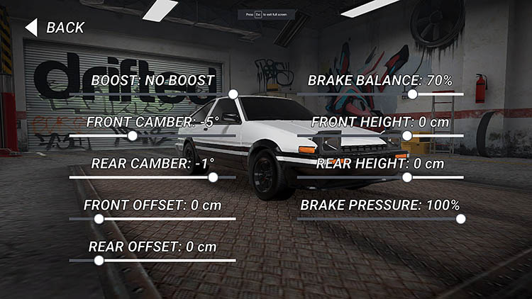 tuning menu